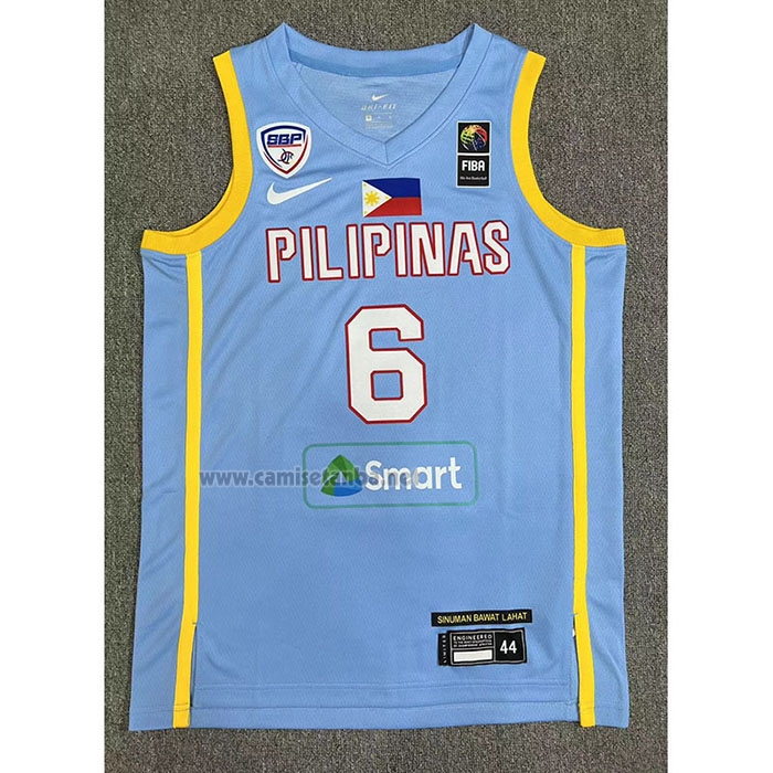 Camiseta Filipino Jordan Clarkson #6 Juegos Olimpicos 2024 Azul